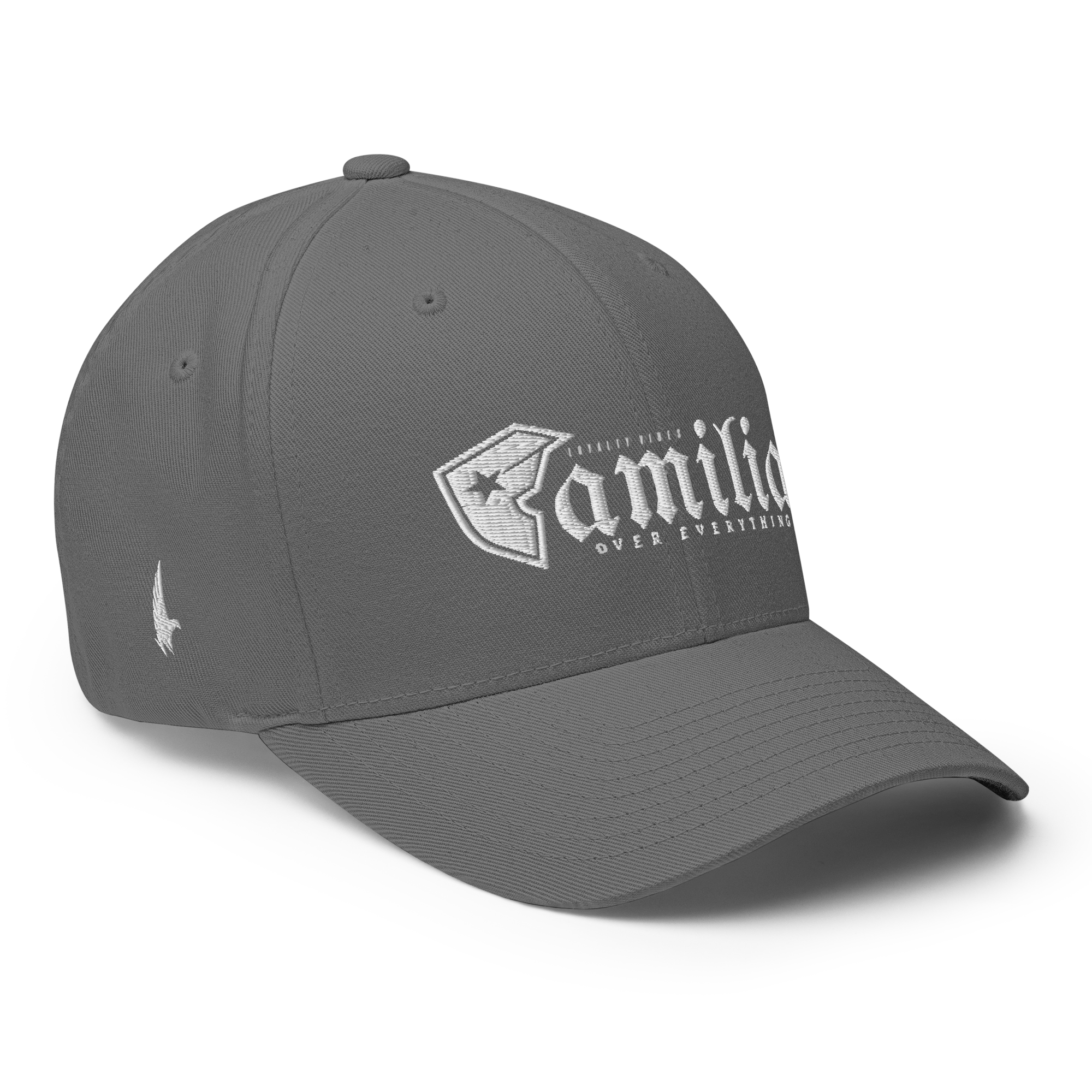 Familia Over Everything Fitted Hat Grey Fitted - Loyalty Vibes