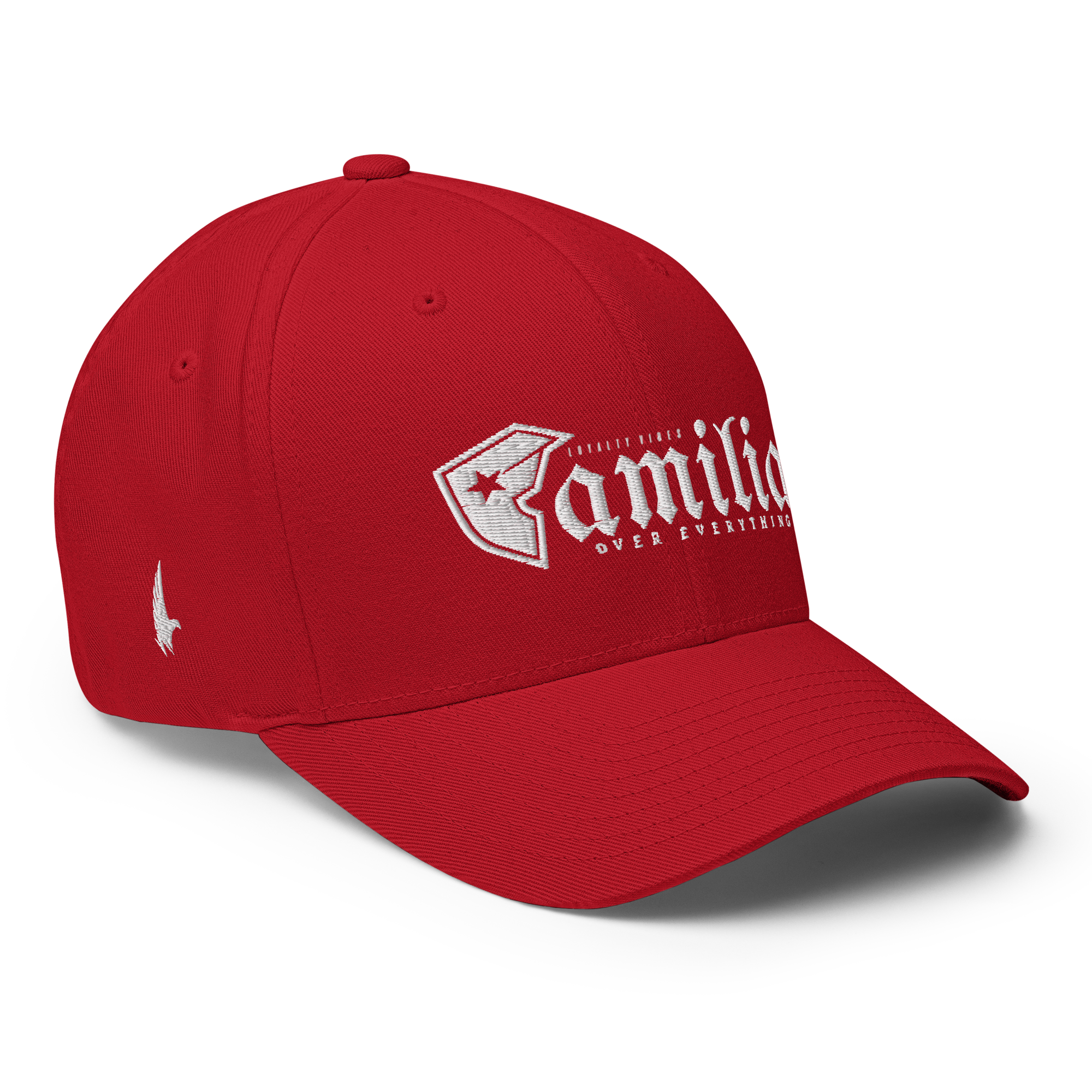 Familia Over Everything Fitted Hat Red Fitted - Loyalty Vibes