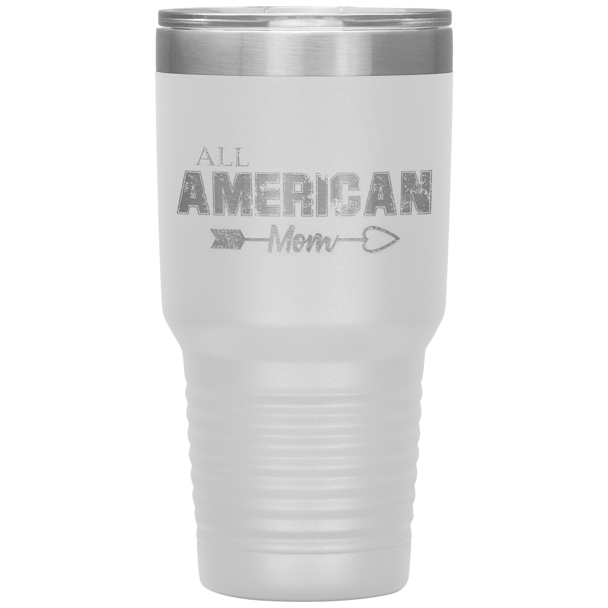 All American Mom Tumbler White - Loyalty Vibes