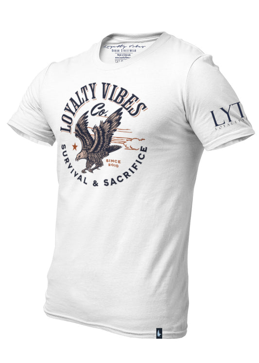 Freedom T-Shirt White - Loyalty Vibes