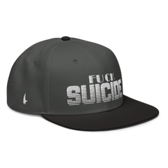 Fk Suicide Snapback Hat Charcoal Grey White Black OS - Loyalty Vibes