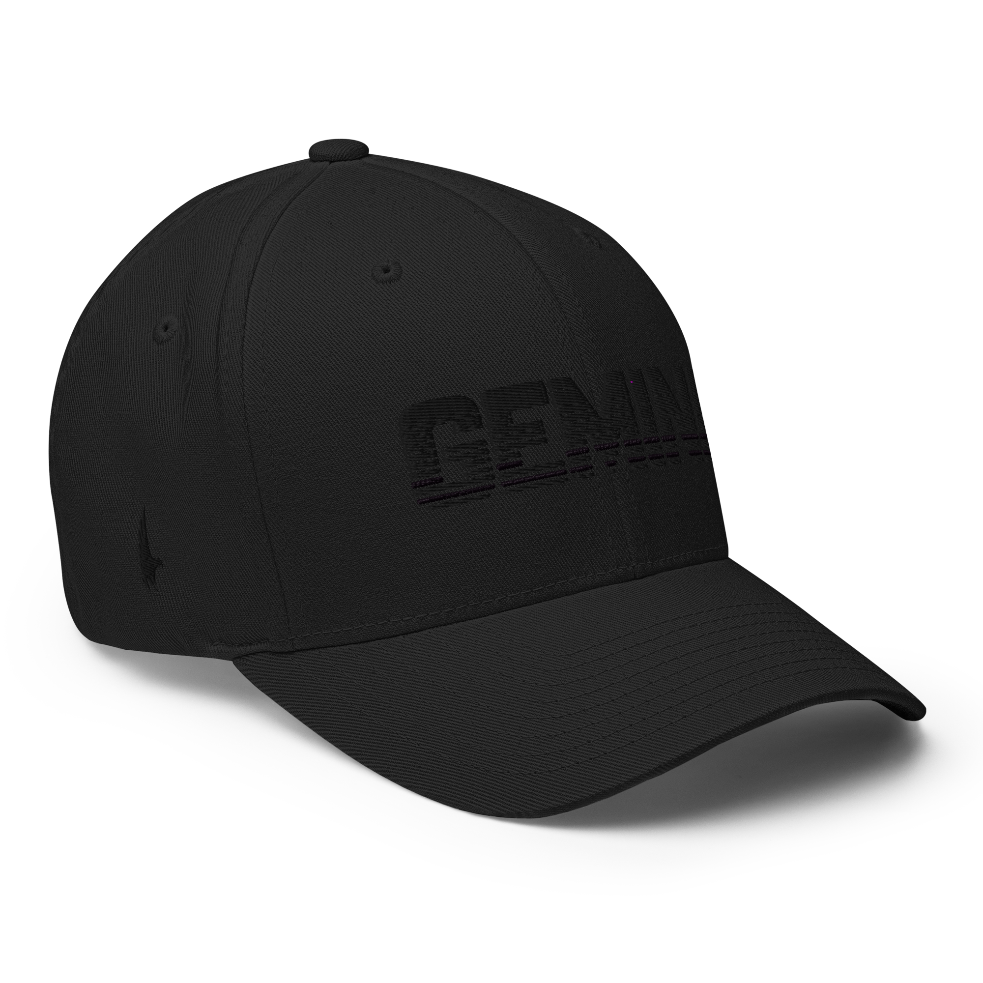 Gemini Fitted Hat Black Black - Loyalty Vibes