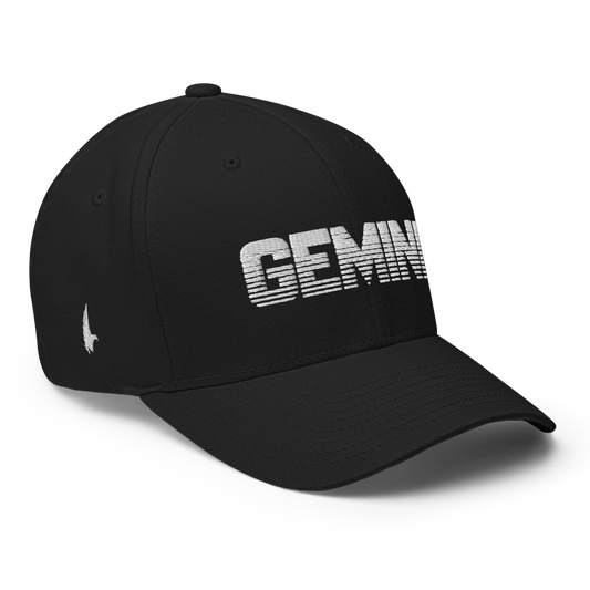 Gemini Fitted Hat Black White - Loyalty Vibes