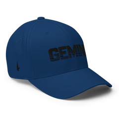 Gemini Fitted Hat Blue Black - Loyalty Vibes