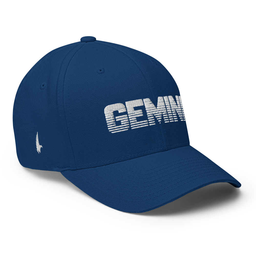 Gemini Fitted Hat Blue White - Loyalty Vibes