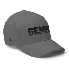 Gemini Fitted Hat Gray Black - Loyalty Vibes