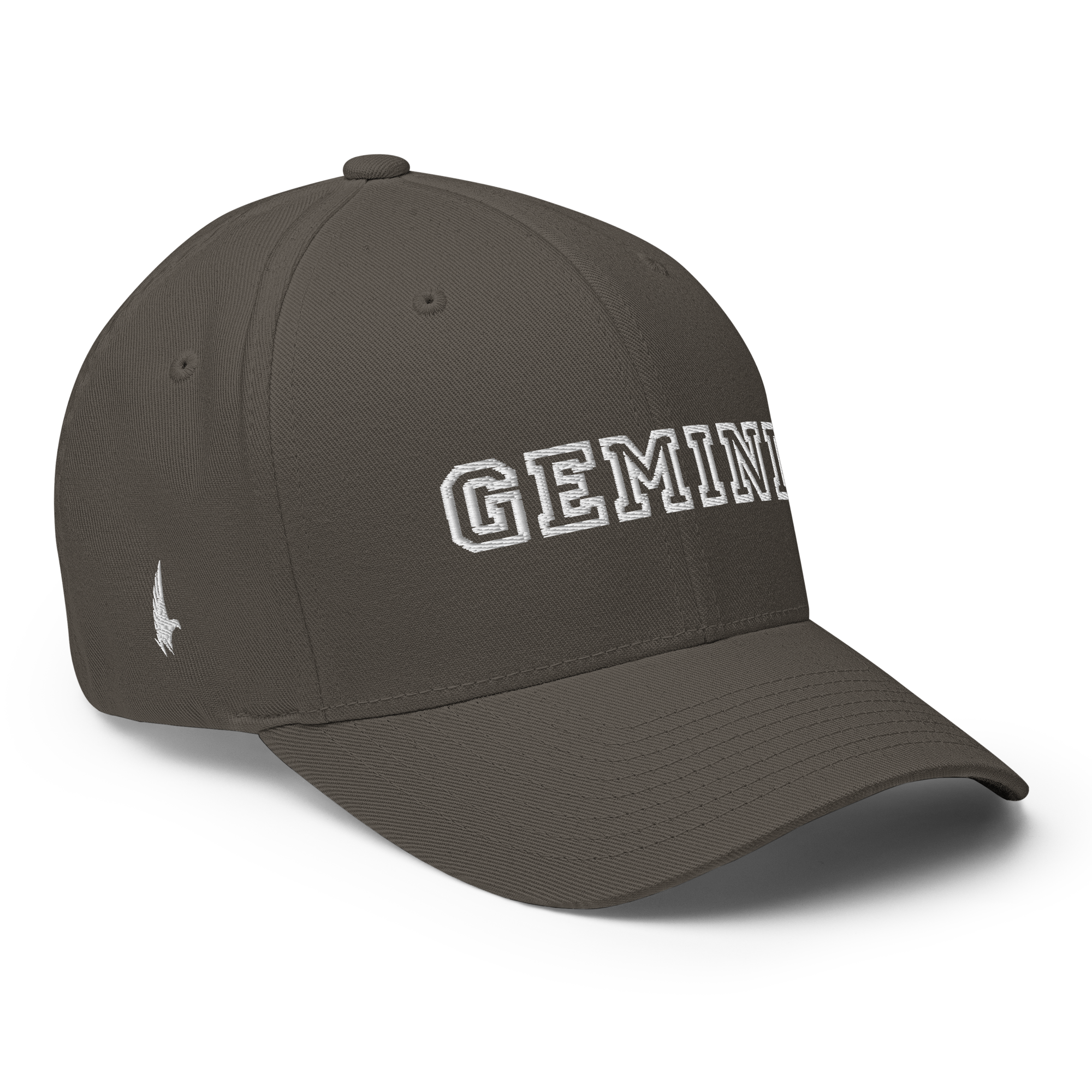 Gemini Legacy Fitted Hat Charcoal Gray White - Loyalty Vibes