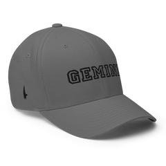 Gemini Legacy Fitted Hat Gray Black - Loyalty Vibes