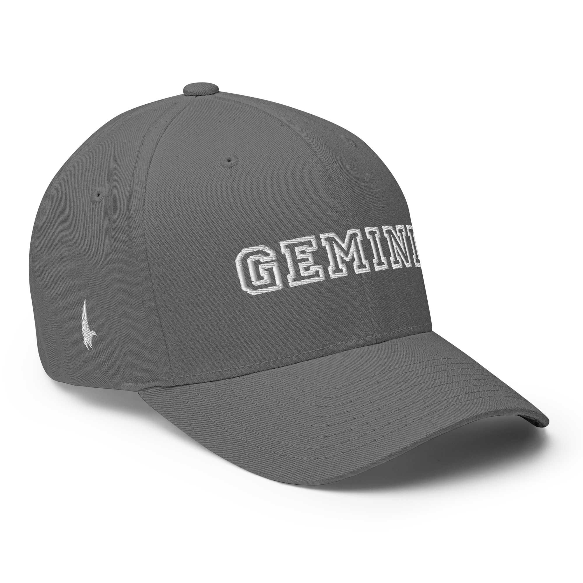 Gemini Legacy Fitted Hat Gray White - Loyalty Vibes