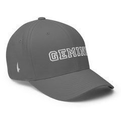 Gemini Legacy Fitted Hat Gray White - Loyalty Vibes