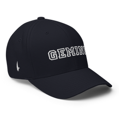 Gemini Legacy Fitted Hat Navy Blue White - Loyalty Vibes