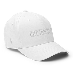 Gemini Legacy Fitted Hat White White - Loyalty Vibes