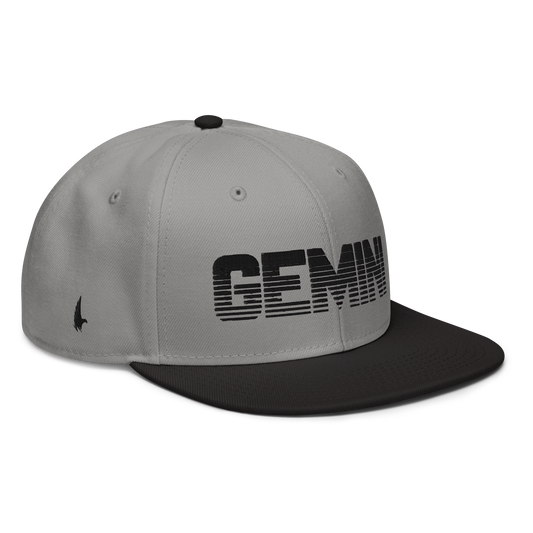 Gemini Snapback Hat Gray Black - Loyalty Vibes