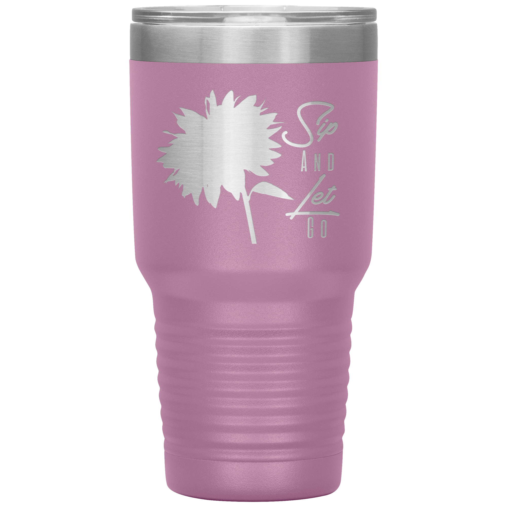 Sip And Let Go Tumbler Light Purple - Loyalty Vibes