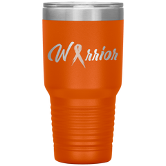 Breast Cancer Warrior Tumbler Orange 30oz. Stainless Steel - Loyalty Vibes