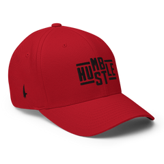 Hustle Fitted Hat Red Black Fitted - Loyalty Vibes