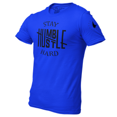 Hustle Hard Tee Blue - Loyalty Vibes