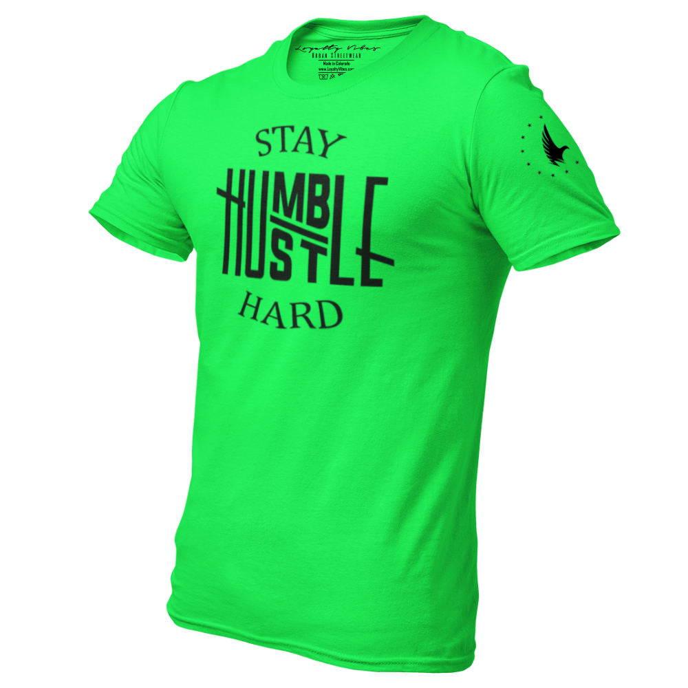 Hustle Hard Tee Green - Loyalty Vibes