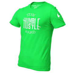 Hustle Hard Tee Green White - Loyalty Vibes