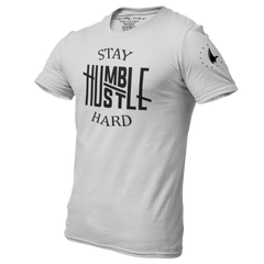 Hustle Hard Tee Heather Gray - Loyalty Vibes