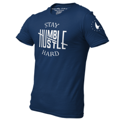 Hustle Hard Tee Navy - Loyalty Vibes