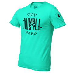 Hustle Hard Tee Teal - Loyalty Vibes