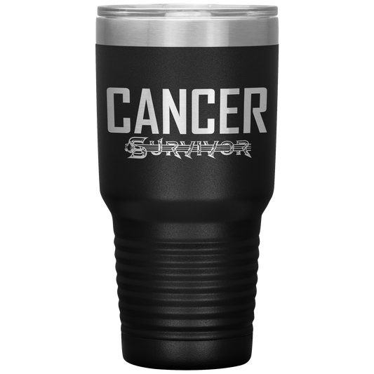 Cancer Survivor Tumbler Black - Loyalty Vibes