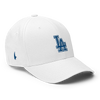 Loyalty Vibes LA Fitted Hat White Blue - Loyalty Vibes