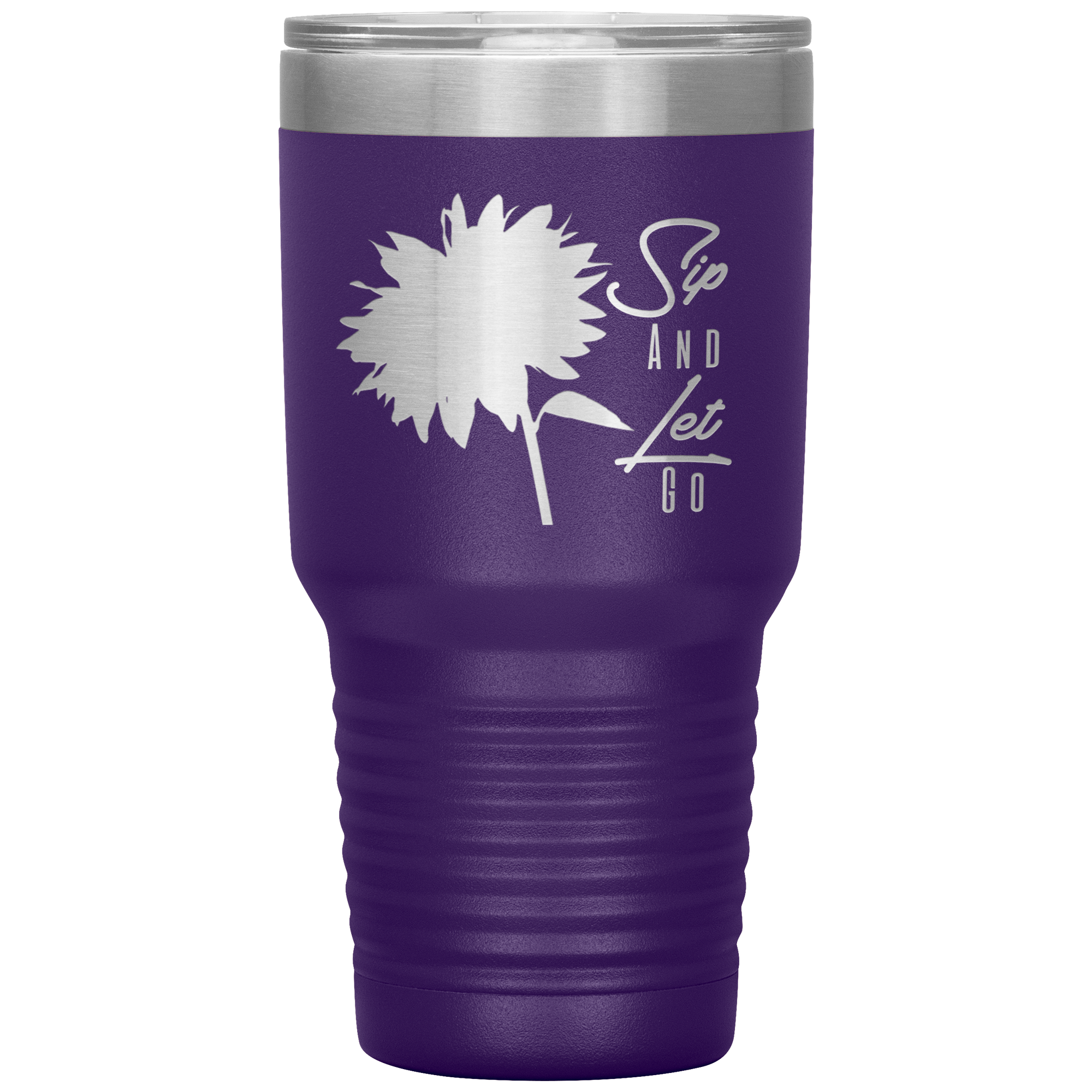 Sip And Let Go Tumbler Purple - Loyalty Vibes