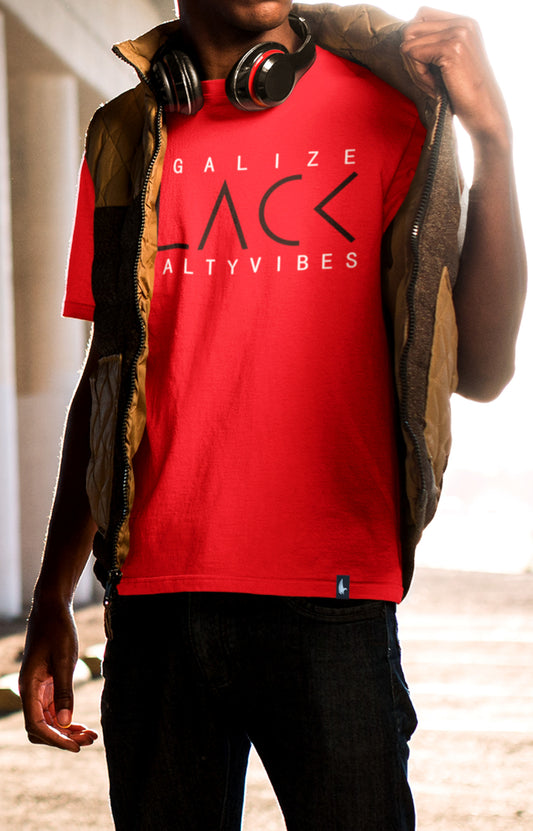 Loyalty Vibes Legalize Black Graphic Tee Red Men's - Loyalty Vibes