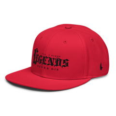 Legends Never Die Snapback Hat Red OS - Loyalty Vibes