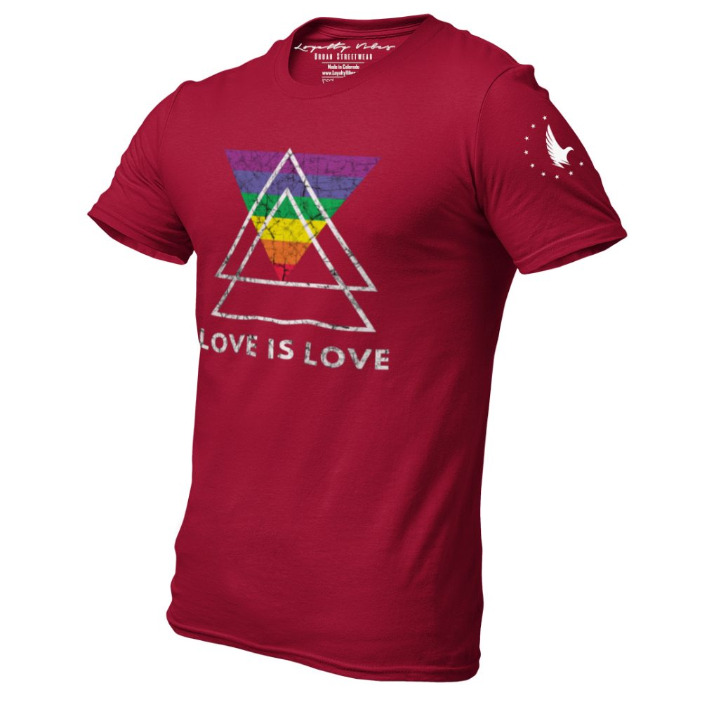 Love Is Love Pride T-Shirt Maroon - Loyalty Vibes