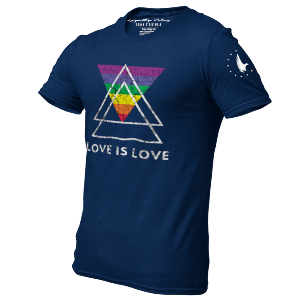 Love Is Love Pride T-Shirt Navy - Loyalty Vibes