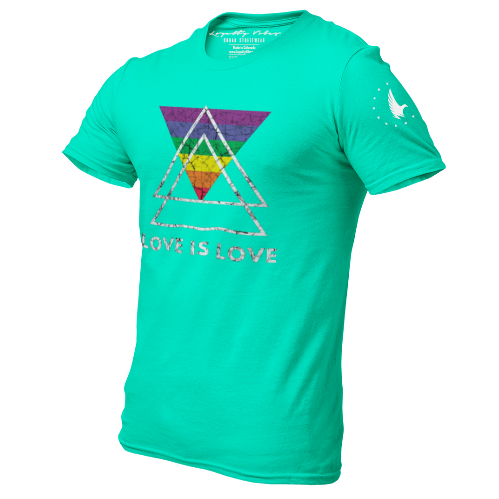 Love Is Love Pride T-Shirt Teal - Loyalty Vibes