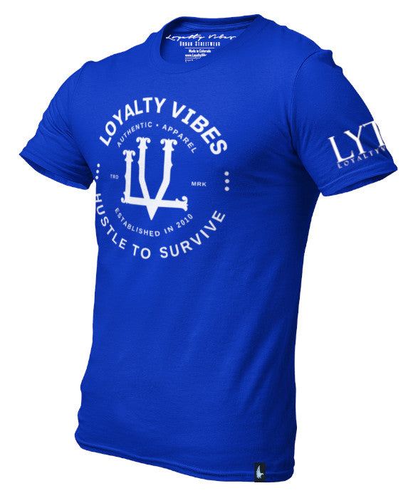 Loyalty Vibes Loyalty Gage Graphic Tee Blue Men's - Loyalty Vibes