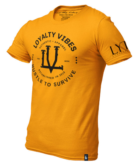Loyalty Vibes Loyalty Gage Graphic Tee Gold Men's - Loyalty Vibes