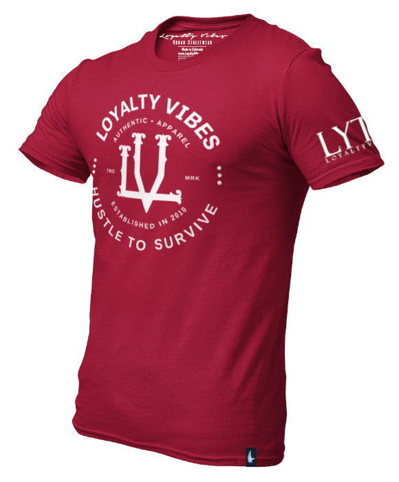 Loyalty Vibes Loyalty Gage Graphic Tee Maroon Men's - Loyalty Vibes