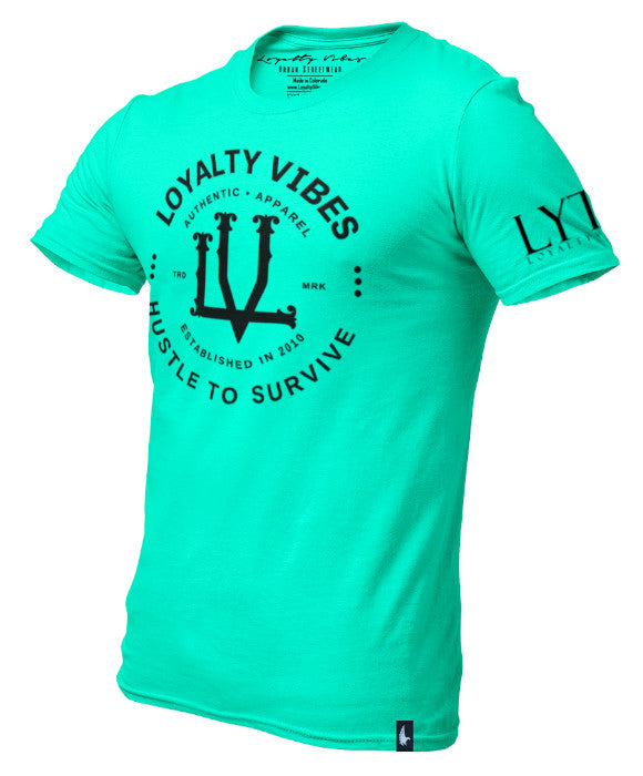 Loyalty Vibes Loyalty Gage Graphic Tee Teal Men's - Loyalty Vibes
