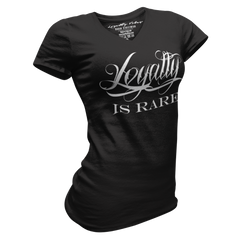 Loyalty Is Rare V-Neck Tee Black - Loyalty Vibes