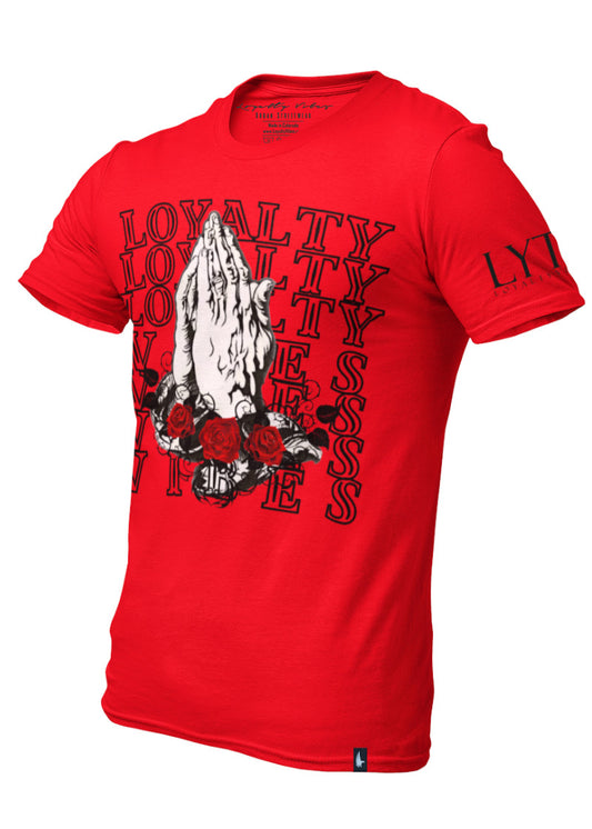 Loyalty Prayer T-Shirt Red - Loyalty Vibes