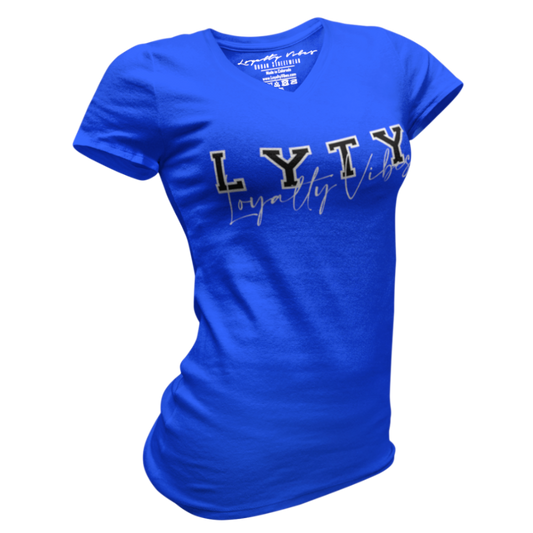 LYTY V-Neck Tee Blue - Loyalty Vibes