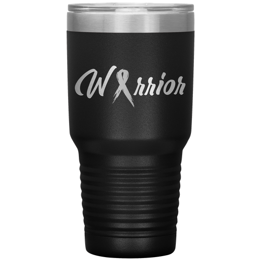 Breast Cancer Warrior Tumbler Black 30oz. Stainless Steel - Loyalty Vibes