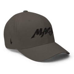Loyalty Vibes Macho MAGA Fitted Hat Charcoal Grey Black - Loyalty Vibes