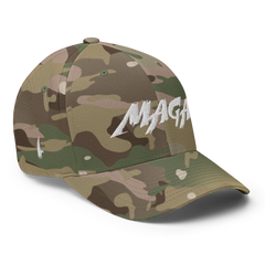 Loyalty Vibes Macho MAGA Fitted Hat Camo - Loyalty Vibes