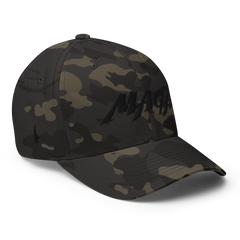 Loyalty Vibes Macho MAGA Fitted Hat Urban Camo Black - Loyalty Vibes