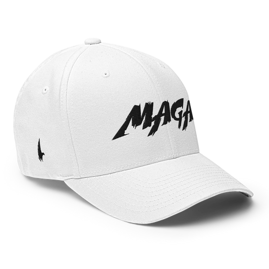 Loyalty Vibes Macho MAGA Fitted Hat White - Loyalty Vibes