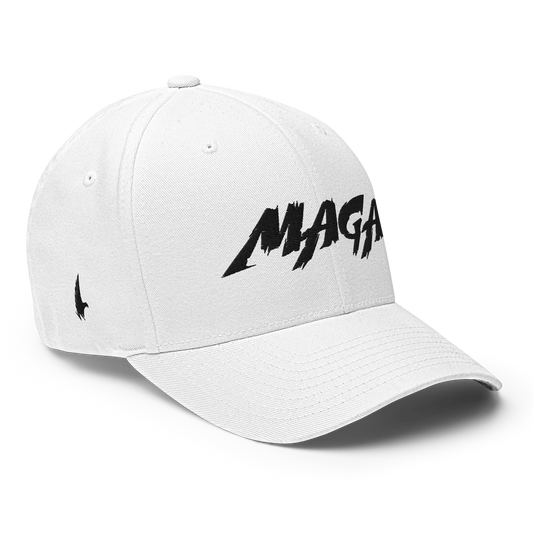 Macho MAGA Fitted Hat White - Loyalty Vibes