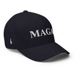 MAGA Fitted Hat Navy Blue - Loyalty Vibes