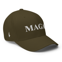 MAGA Fitted Hat Military Green - Loyalty Vibes