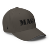 Mega MAGA Fitted Hat Charcoal Grey Black - Loyalty Vibes